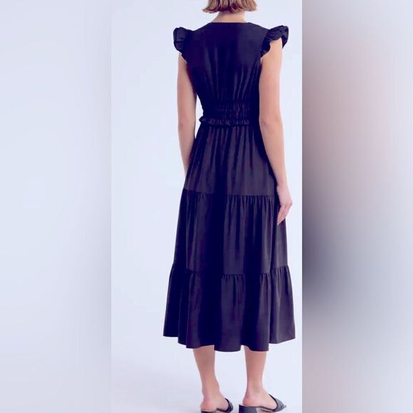 Area Stars Etten Tiered Midi Dress Size Medium - Picture 2 of 7